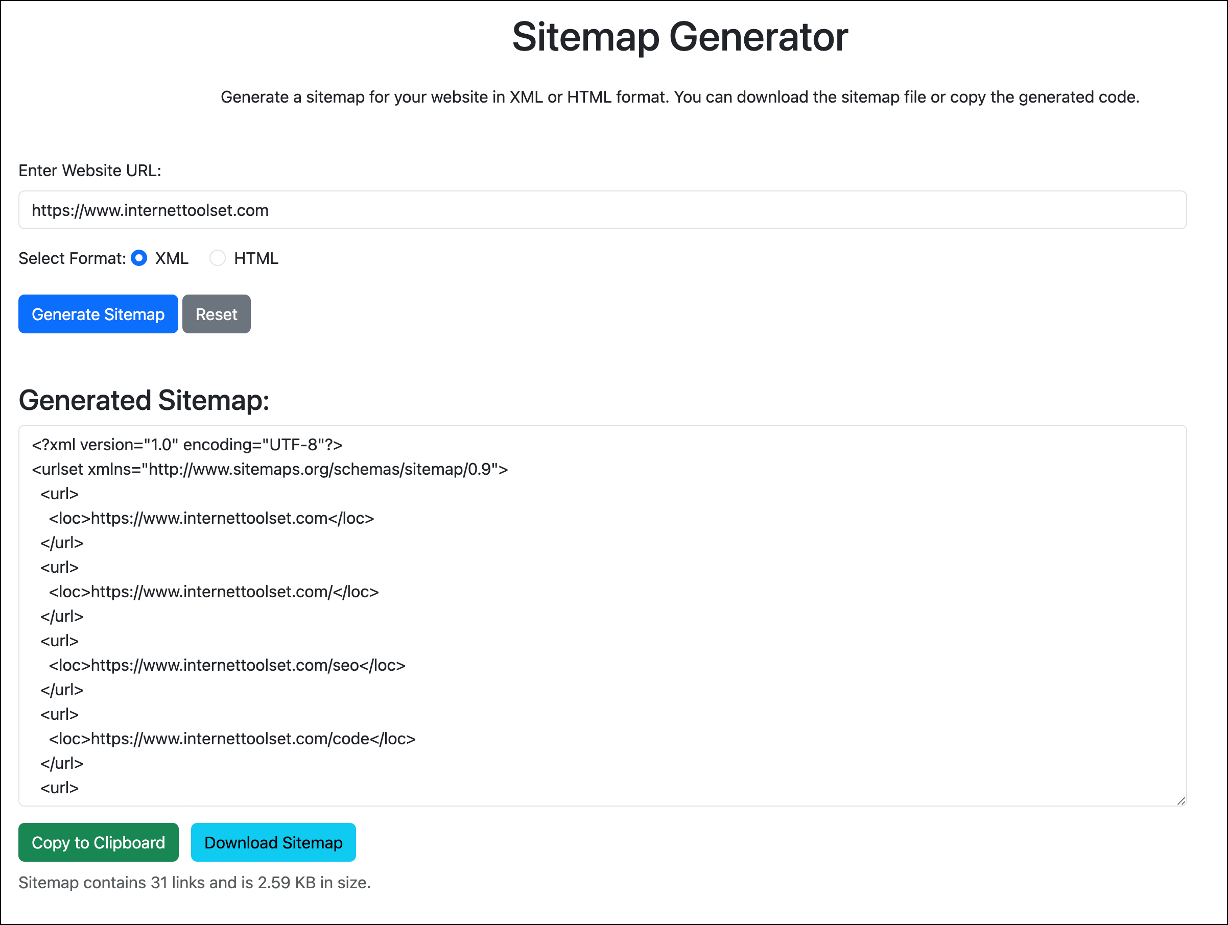 Sitemap Generator